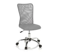 hjh OFFICE 691016 Silla Giratoria para Niños KIDDY Net I Tejido De Malla, Silla de Escritorio Juvenil, Ajustable en Altura, Gris