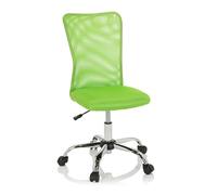 hjh OFFICE 691019 Silla Giratoria para Niños KIDDY Net I Tejido De Malla, Silla de Escritorio Juvenil, Ajustable en Altura, Verde