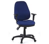 hjh OFFICE 702020 Silla de Oficina Zenit Pro Tela Azul, Silla giratoria ergonómica, Respaldo Ajustable, Ajuste de Altura, Silla de Escritorio