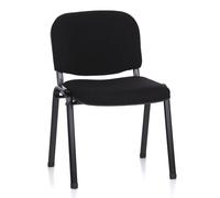hjh OFFICE 704000 Silla de confidente XT 600 Tela Negro, Silla visitante, tapizadas, Respaldo ergonómica, Apilable
