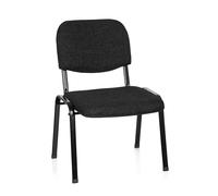 hjh OFFICE 704420 Silla de confidente XT 600 XL Tela Antracita, Silla visitante, hasta 150 kg, Respaldo ergonómica, Apilable