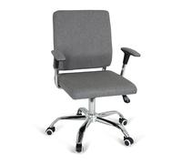 hjh OFFICE 719902 Silla de Oficina giratoria Charles I Tela Gris Oscuro, Silla de Escritorio con reposabrazos, Ajuste Altura