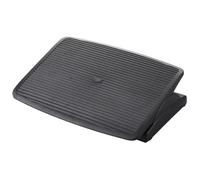 hjh OFFICE 721050 Reposapiés ergonómico PIEDINO Stripe Antracita, Soporte para pies, Apoyapiés, Inclinable sin etapas