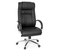 hjh OFFICE 724000 Silla giratoria XXL G 600 Piel sintética Negro, Silla de Oficina, Respaldo Alto, hasta 150kg, Robusto