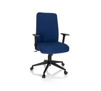 hjh OFFICE 724582 Silla Escritorio COSIO I Tela Azul, Silla ergonómica para tu Oficina en casa, Mecanismo de inclinación
