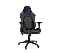 hjh OFFICE 729428 Silla Gaming GAMEBREAKER POLARYS I Silla Computadora, Cojín Lumbar, Respaldo Reclinable, Gris/Azul