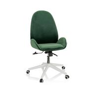 hjh OFFICE 729430 Silla de Escritorio AVEA Terciopelo Green Silla de Oficina giratoria de Altura Regulable con Respaldo Alto y ergonómico