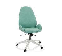 hjh OFFICE 729434 Silla de Escritorio AVEA I Tela Azul Silla de Oficina giratoria de Altura Regulable con Respaldo Alto y ergonómico
