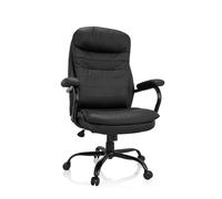 hjh OFFICE 729436 Silla de dirección Relax XXL B Silla de Oficina con Respaldo Alto, Capacidad de Carga hasta 180 kg, tapizada, Negro