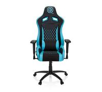 hjh OFFICE 734232 Silla giratoria Gaming GAMEBREAKER SX 04 Piel sintética Negro/Turquesa, con Cojines Lumbar, El Respaldo inclinar hasta la posición de Reposo (180°)