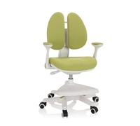 hjh OFFICE 736417 Silla para niños Kid Wing Tela Verde Práctico reposapiés Regulable en Altura, Giratorio