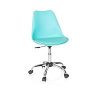 hjh OFFICE 742009 Silla de Oficina Giratoria Fancy Pro Piel sintética Turquesa, Sillas de Escritorio con Ruedas, Estilo nórdico, Altura Ajustable