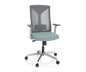 hjh OFFICE 751009 Silla de Oficina Profesional Halifax Tela Menta, Silla Giratoria con Soporte Lumbar, Respaldo de Malla ergonómica