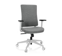 hjh OFFICE 810034 Silla de Oficina ergonómica COMFIO WP Silla giratoria con Soporte Lumbar Ajustable, Tela Gris