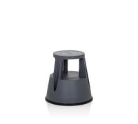 hjh OFFICE 830001 Taburete con Ruedas TIO-M I Gris Oscuro, Altura 43 cm, soporta hasta 150 kg, Taburete rodante con 2 peldaños, Plástico