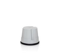 hjh OFFICE 830005 Taburete con Ruedas TIO-S Gris, Altura 32 cm, soporta hasta 150 kg, Taburete rodante, Plástico
