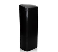 hjh OFFICE 830046 Cubo de basura con sensor 50L CLEAN V Acero Negro Cubo de basura automático con pantalla LED, alto