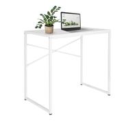 hjh OFFICE 830071 Escritorio Blanco Easy UP H I 78x46 cm, Mesa Auxiliar, Escritorio de Ordenador Moderno, Mesa de Trabajo