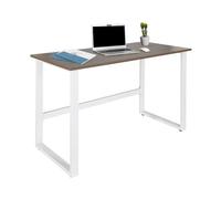 hjh OFFICE 830078 Escritorio para Ordenador WORKSPACE Light I 120 x 60 cm, Mesa de Estudio para Oficina, Nogal/Blanco