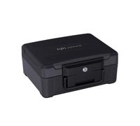hjh OFFICE Caja de documentos resistente al fuego, impermeable, color negro