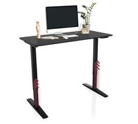 hjh Office Escritorio de Altura Regulable, eléctrico, 120 x 60 cm, de Carbono, Estable, con Aspecto de Carbono, ergonómico, Color Negro