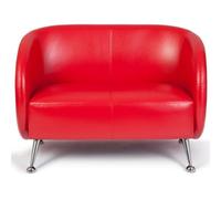 hjh OFFICE Lounge Sofá ST. Lucia de Piel sintética con Acolchado Blando, Extra cómodo, 713402, Rojo