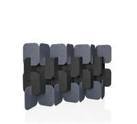 hjh OFFICE Mampara acústica 114x174 cm FLEXMIUT Plug Juego de 4 mamparas Extensibles, Pantalla Decorativa, Gris/Gris Oscuro