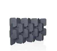 hjh OFFICE Mampara acústica 114x174 cm FLEXMIUT Plug Juego de 4 mamparas Extensibles, Pantalla Decorativa, Gris