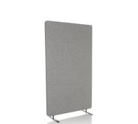 hjh OFFICE Mampara acústica FLEXMIUT Stand Separador de ambientes Incl. Deslizadores de Suelo, Gris Claro, 891013