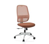 hjh OFFICE Minoro W - Silla de oficina profesional ergonómica con mecanismo de sincronización, respaldo de red regulable en altura, soporte lumbar flexible, color marrón