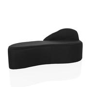 hjh OFFICE Moderno sofá Lounge Baracoa Chaise Longue a la Derecha, sillón reclinable tapizado, tapizado en Tela Negra
