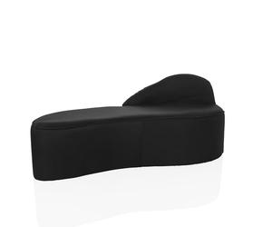 hjh OFFICE Moderno sofá Lounge Baracoa Chaise Longue a la Derecha, sillón reclinable tapizado, tapizado en Tela Negra