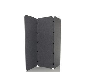 hjh Office Pantalla de privacidad para Escritorio FLEXMIUT Fold Divisor de Mesa Plegable, Divisor de Escritorio Que Absorbe el Sonido portátil, Gris
