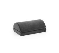 hjh OFFICE Reposapiés Podi Velvet 1 negro - Reposapiés ergonómico con función basculante, altura regulable, utilizable por ambos lados, ajuste flexible mediante sistema de , mejor circulación
