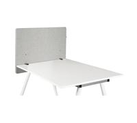 hjh OFFICE Separador acústico de Escritorio Partición de Mesa FLEXMIUT D Tejido 62 x 80 cm Tabique Gris Claro