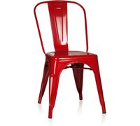 hjh OFFICE silla de comedor Metal Rojo