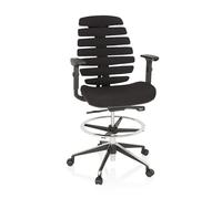 hjh OFFICE Silla de mostrador Ergo Line II Work Tela Negro