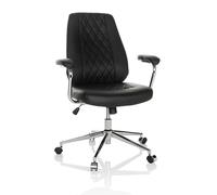 hjh OFFICE Silla de Oficina ejecutiva Theo I Silla giratoria de Polipiel con Respaldo ergonómico, Negro, 729450