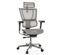 hjh OFFICE Silla de Oficina ergonómica ERGOHUMAN Slim GEN2 Diseño Original, Silla giratoria con Soporte Lumbar Flexible, Malla Gris