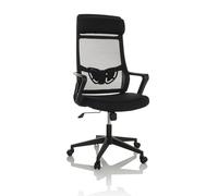 hjh OFFICE Silla de Oficina NEKEO Silla giratoria ergonómica de Tela/Malla con Soporte Lumbar, Negra, 719233