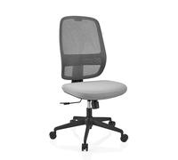 hjh OFFICE Silla de oficina profesional Minoro B ergonómica giratoria con mecanismo de sincronización, respaldo de red regulable en altura, soporte lumbar flexible, color gris