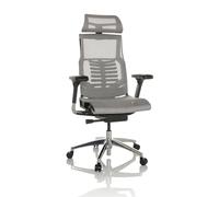 hjh OFFICE Silla de Oficina Profesional POFIT GEN2 Silla giratoria ergonómica de Rejilla con Soporte Lumbar Flexible, Gris Claro, 652287