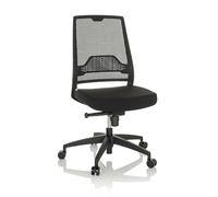 hjh OFFICE Silla de Oficina Profesional Porto Eco I Silla giratoria ergonómica con Respaldo de Malla y Soporte Lumbar, Tela Negra, 657668
