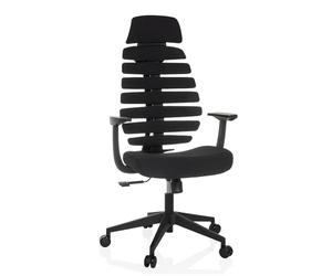 hjh OFFICE Silla de Oficina Profesional Silla giratoria Ergo Line Eco con Respaldo ergonómico Incl. Soporte Lumbar, Silla de dirección Negra
