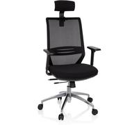hjh OFFICE Silla de oficina profesional Tela / Tejido de malla Negro