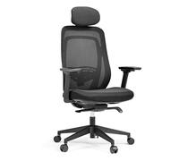 hjh Office Silla de Oficina Profesional Vivadapt - Silla ergonómica giratoria con reposacabezas Ajustable, reposabrazos 3D, Ajuste de Profundidad del Asiento, Mecanismo de sincronización, Color Negro