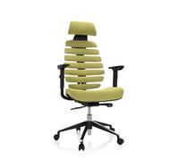 hjh OFFICE Silla de Oficina Silla giratoria Ergo Line II Pro Tela ergonómica con Brazos Ajustables con reposacabezas Verde