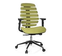 hjh OFFICE Silla de Oficina Silla giratoria Ergo Line II Tela Respaldo ergonómica con Brazos Ajustables Verde