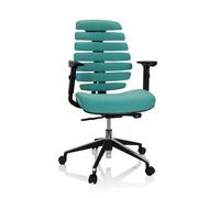 hjh OFFICE Silla de Oficina Silla giratoria Ergo Line II Tela Respaldo ergonómica con Brazos Ajustables Turquesa