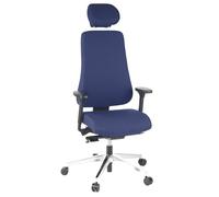 hjh OFFICE Silla de Oficina Silla giratoria Pro-Tec 400 Tela ergonómica Espalda Alta Azul Oscuro